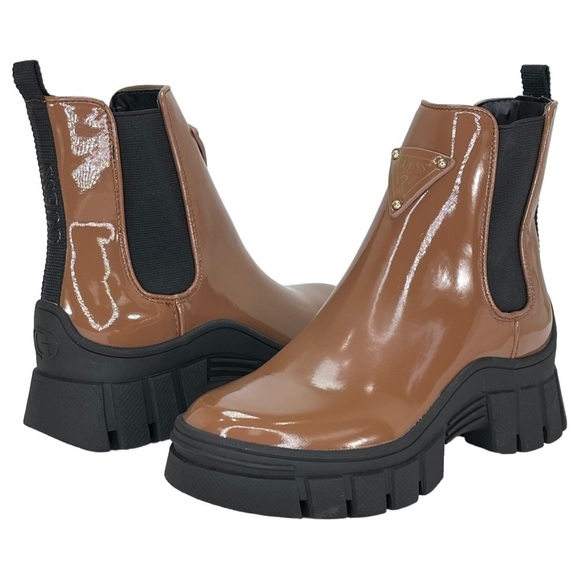 GUESS Hestia Cognac Patent Leather Womens Ankle Boots 5M - Picture 12 of 12